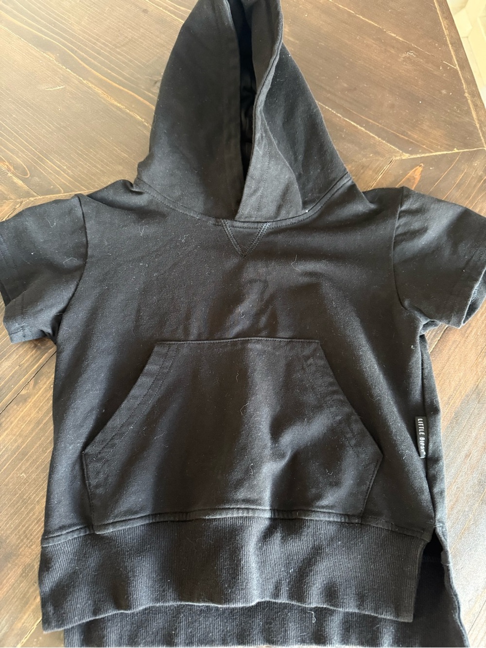 Little Bipsy Black Hooded Shirt Size 4t/5t